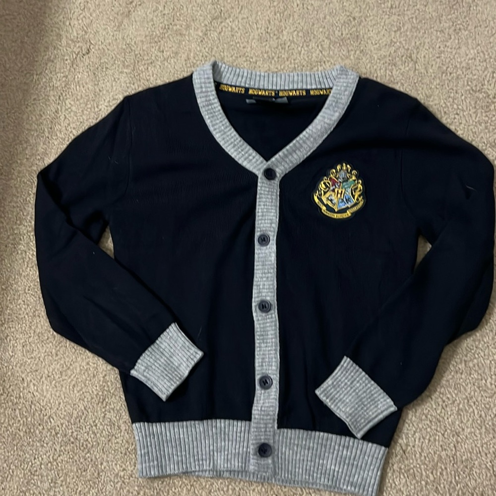 Harry Potter Hogwarts Button Down Crested Cardigan Sweater